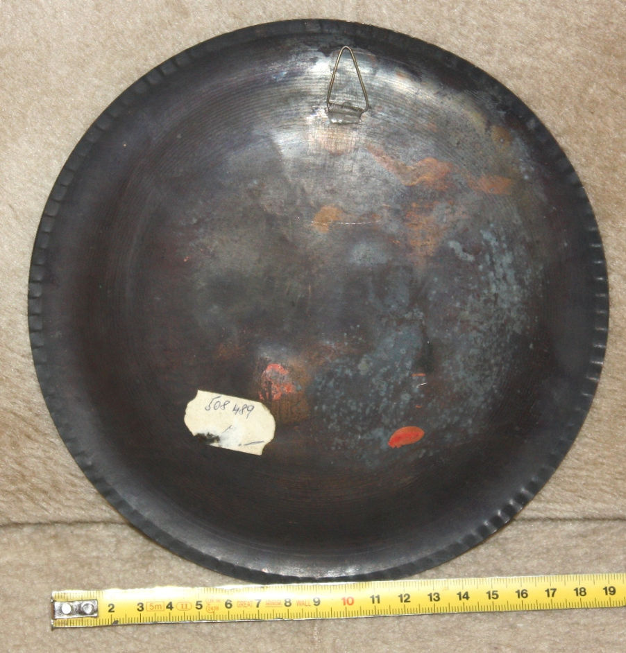 Talíř plechový, motiv Egypt dvě postavy Afrika faraon sfinga - 3