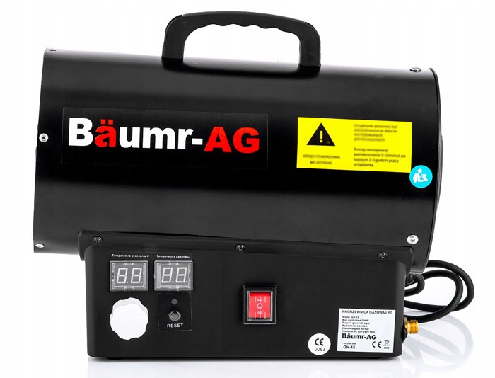 Plynový ohřívač 25kW + termostat + regulátor + hadice - 3