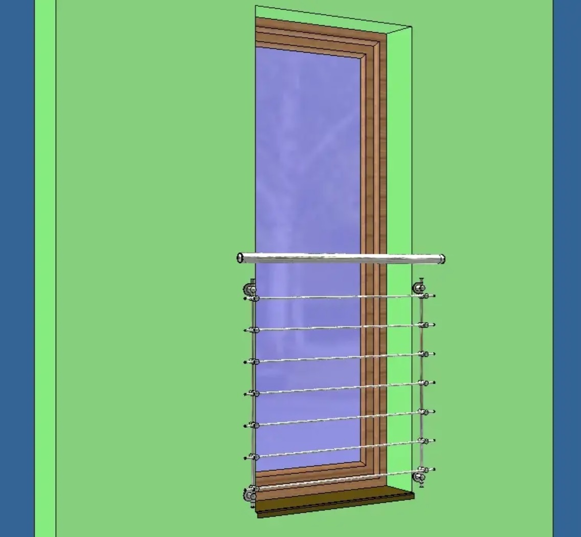 Nové nepoužité nerezové zábradlí na okna - JAP KARINA - 3