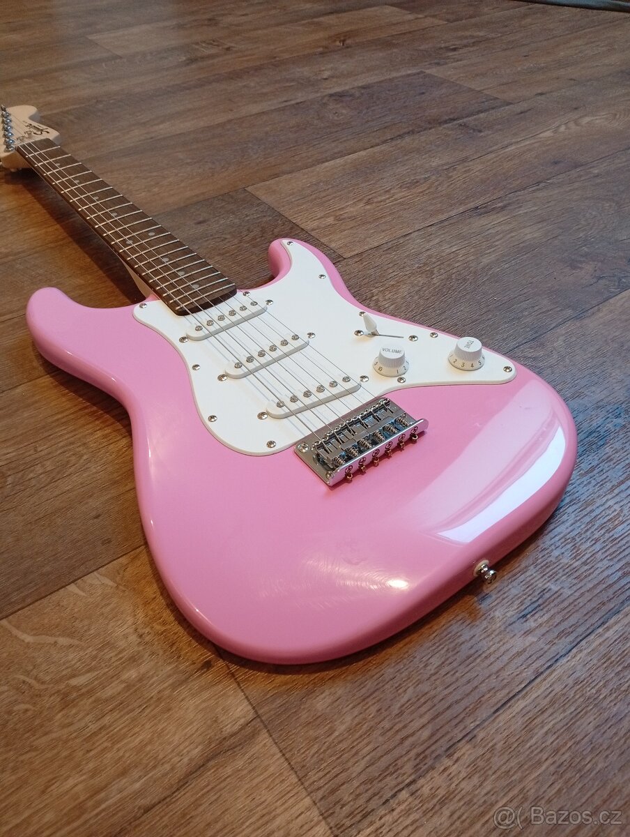RŮŽOVÁ Elektrická kytara mini - 3