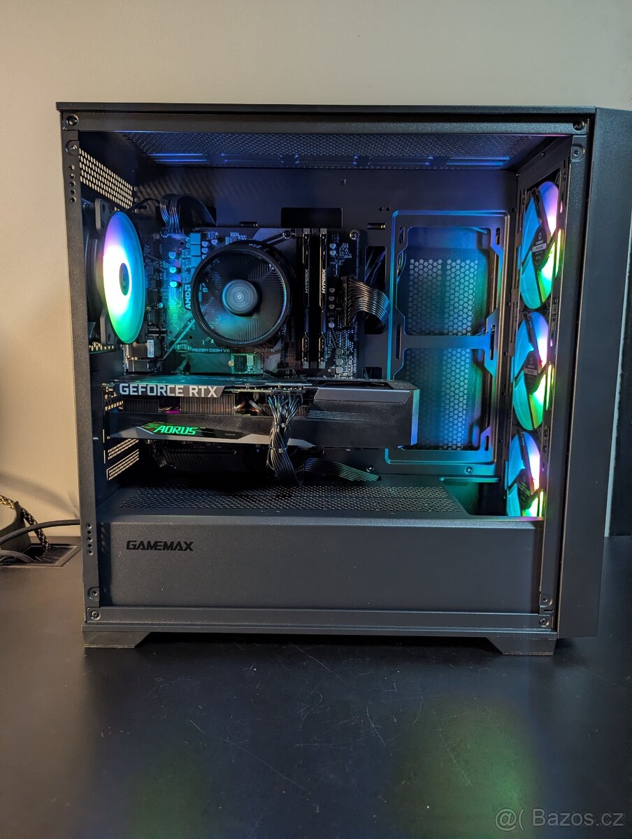 Herní PC: Ryzen 5 5600 / RTX 3060TI/ 16gbRAM/ Záruka - 3