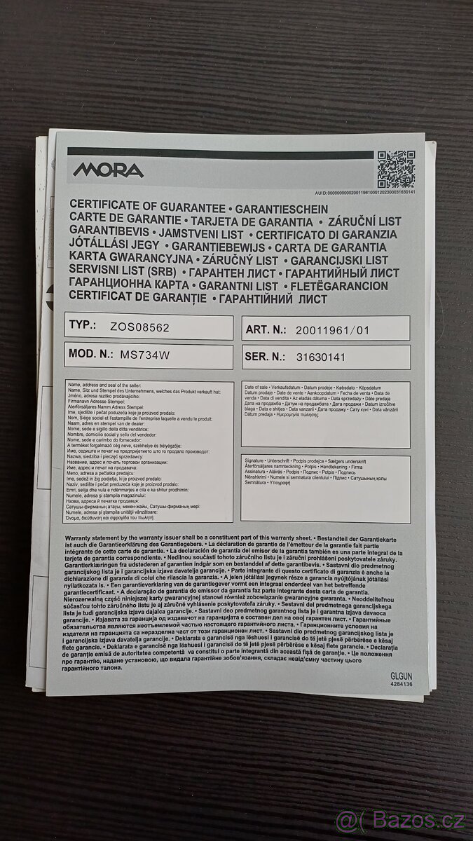 Mora skŕiňová mraznička Mod.n.MS734W - 3