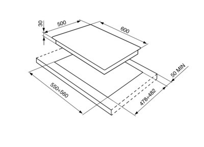 Smeg plynová deska - 3