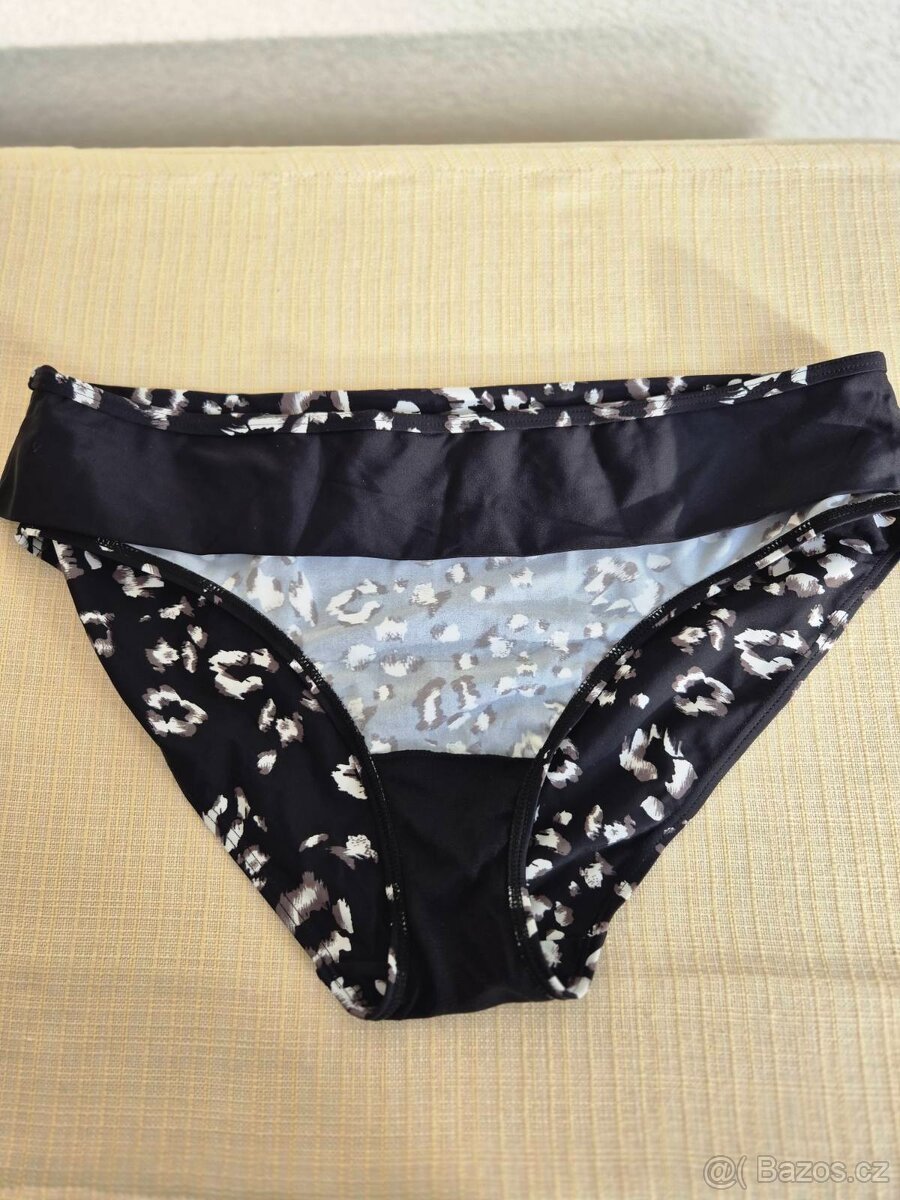Nové dámské dvoudílné černobílé plavky - 3