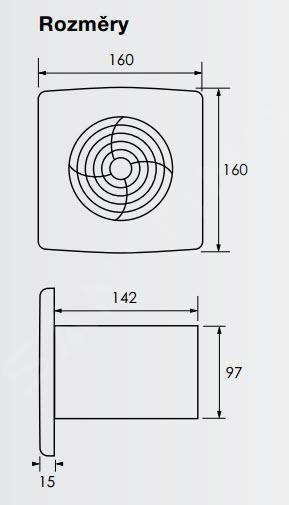 Ventilátor s časovačem, 100 mm - 3