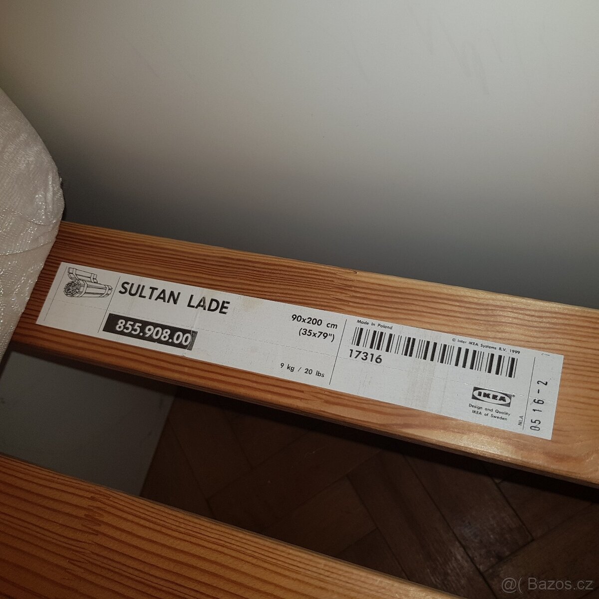 Postel + matrace Ikea 200 / 90 cm - 3