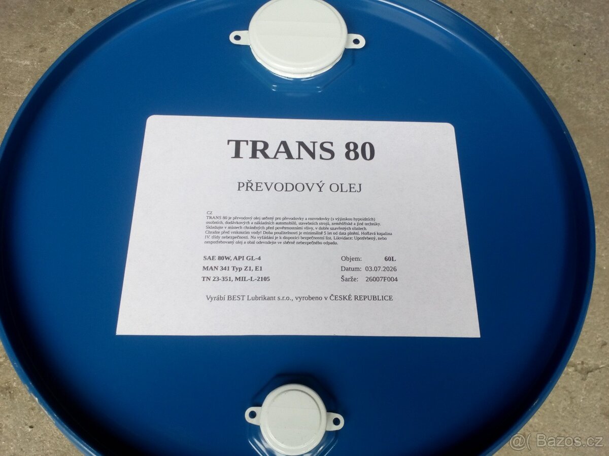 TRANS 80 - převodový olej gear 80w - 3