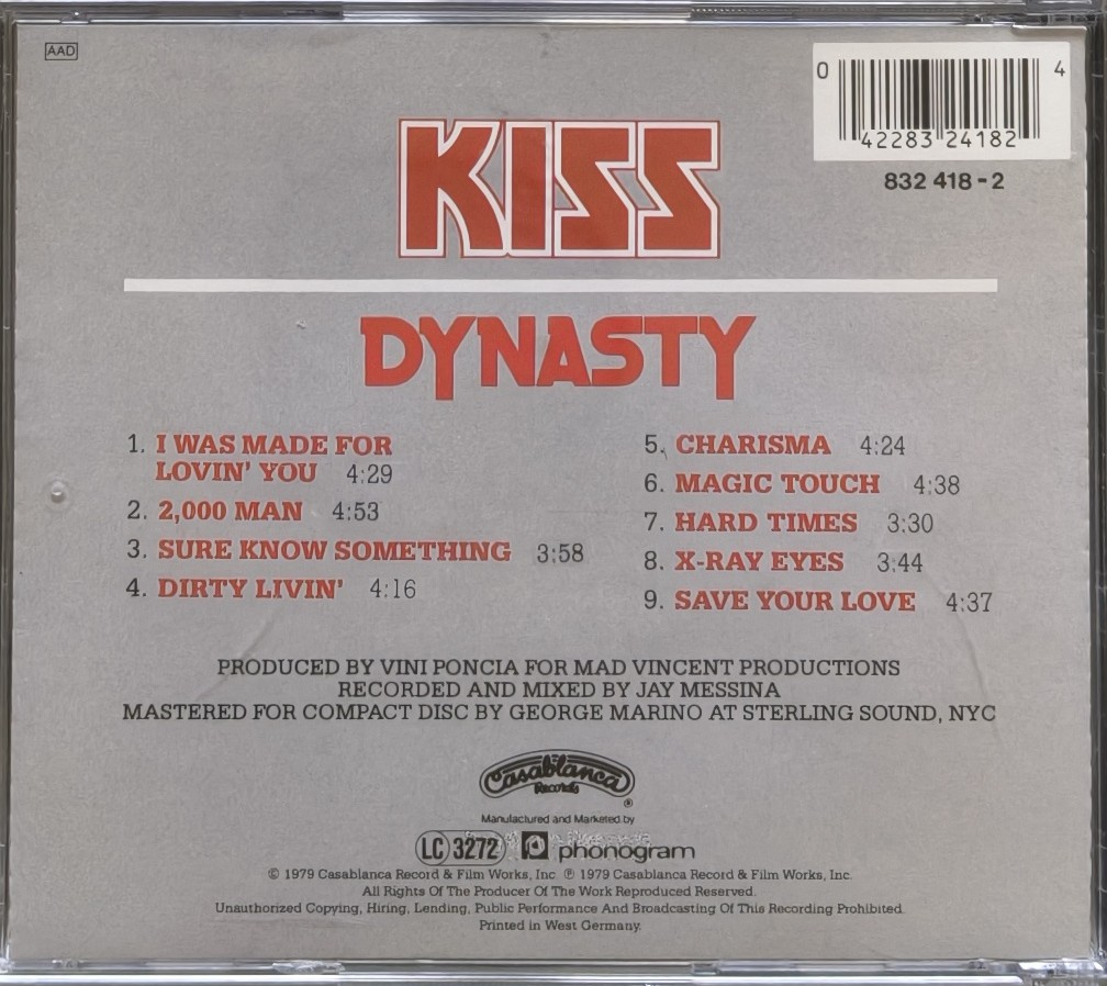 CD Kiss: Dynasty - 3
