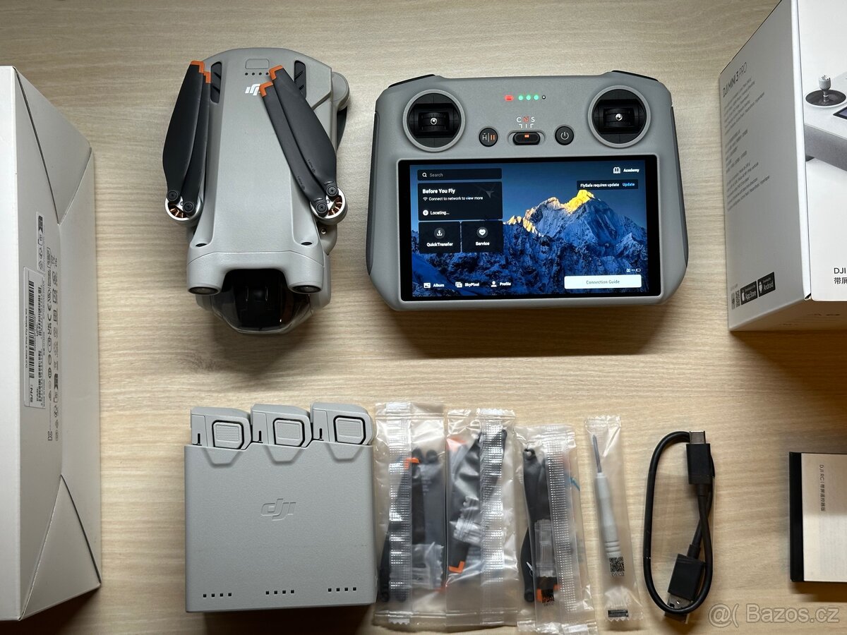 Dron DJI Mini 3 Pro + DJI RC + Fly More Kit Hezký stav - 3
