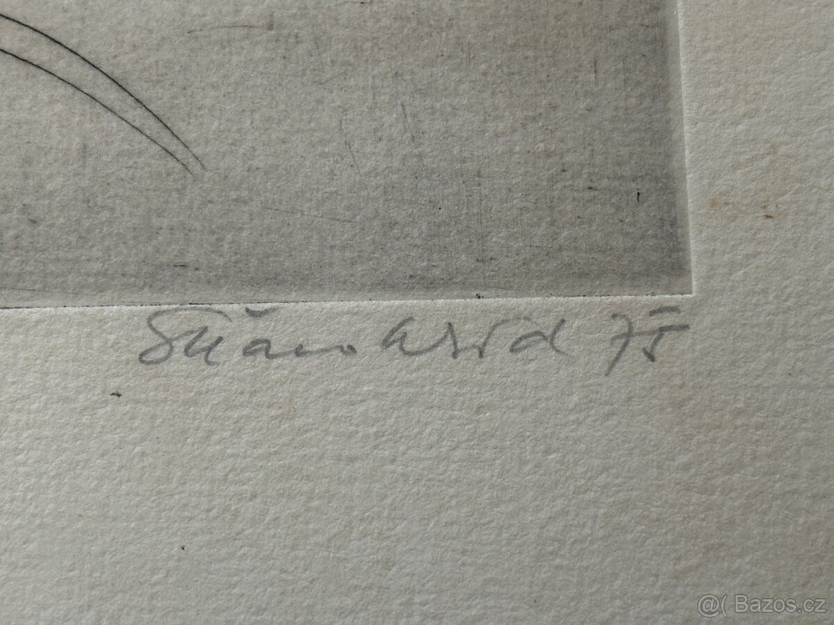 Jaroslav Škarohlíd - krásná signovaná grafika 1975 - 3