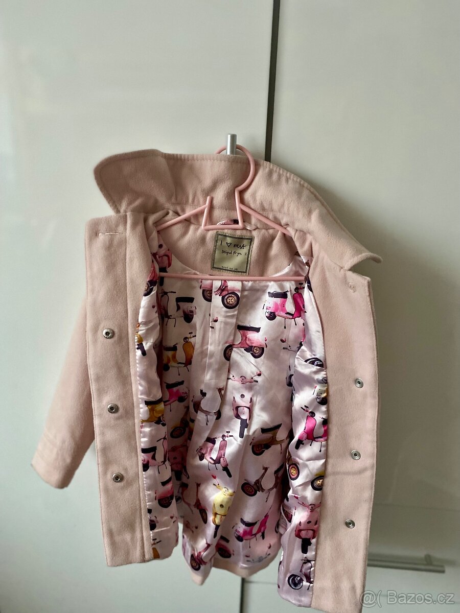 Růžový kabátek s Vespami zn. Next v. 110/116 - 3