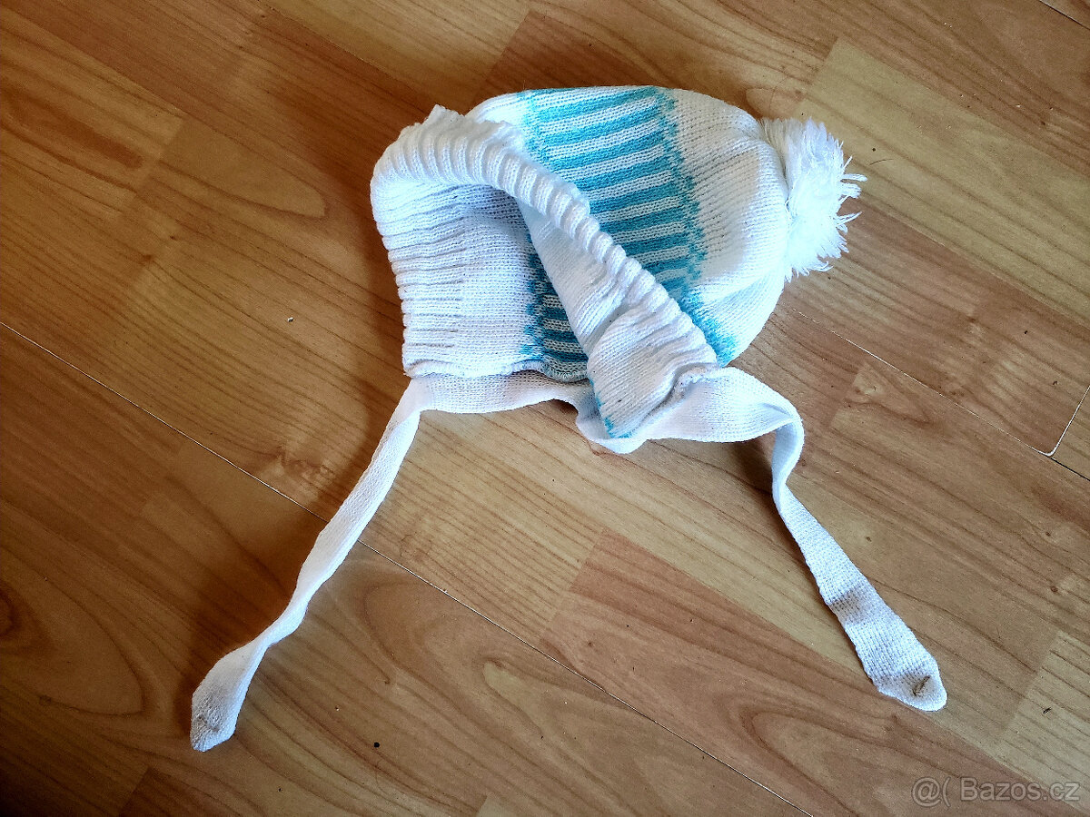 zimní dětská retro čepice čepička, 1-3 roky - 3