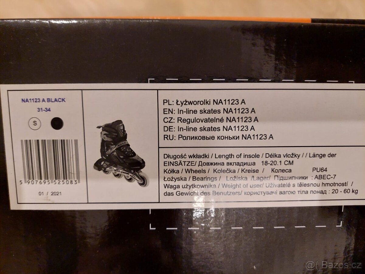 Detské kolečkové brusle, vel.31-34 - 3