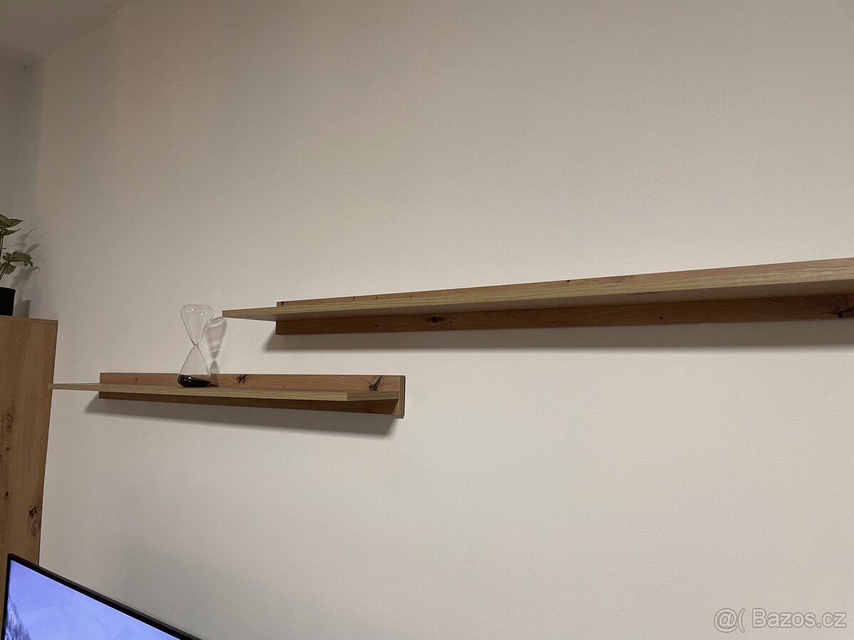 Obývací stěna Baros - dub + černý mat - 3