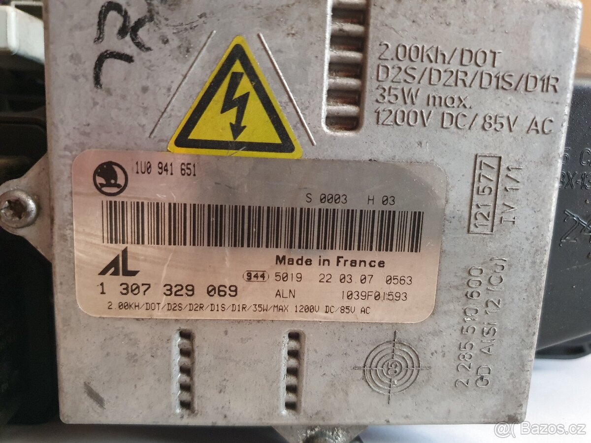 Xenonový světlomet levý Octavia 1 - 3