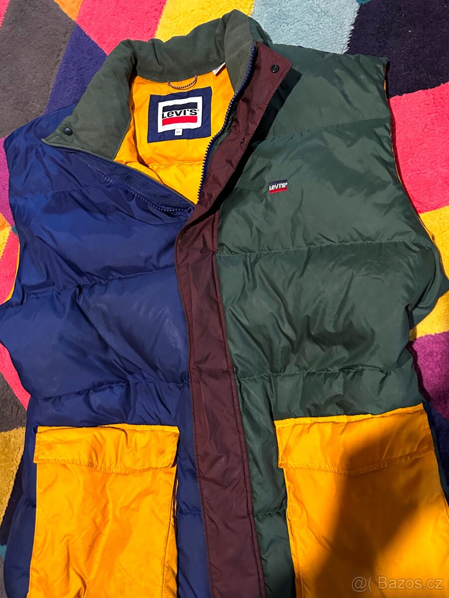 LEVIS STYLOVÁ PARÁDNÍ ZIMNÍ PÁNSKÁ PÉŘOVÁ VESTA XXL-XXXL - 3