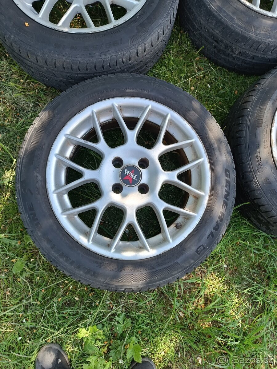 Letní alu sada kol 7,5x16 pneu 195/55R16 4x100 - 3