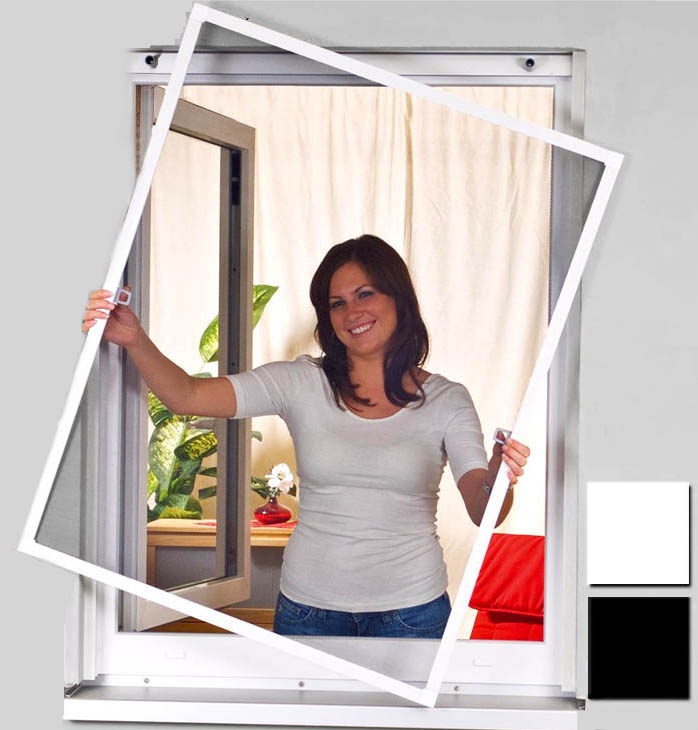 Okenní síť proti hmyzu - hliník + 2ks alarmu - 3