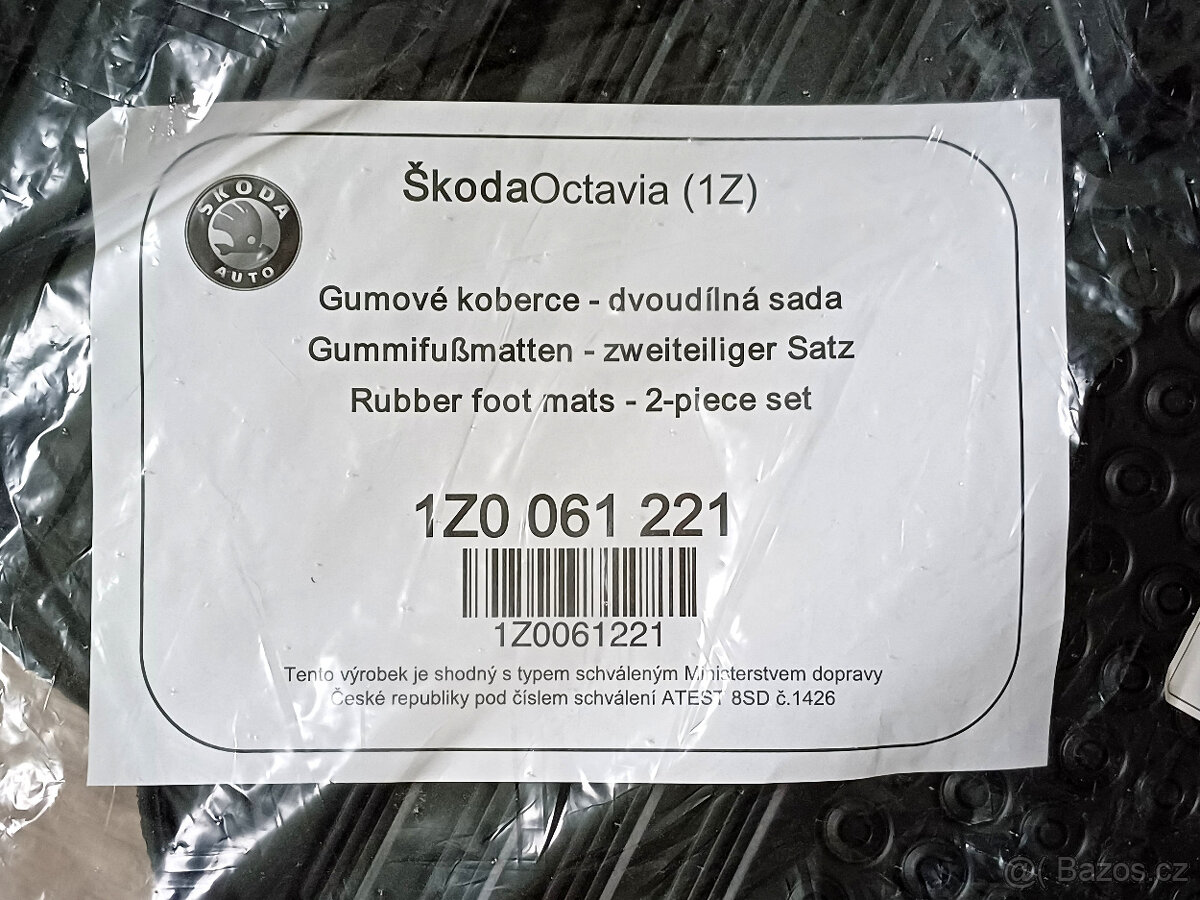 Gumové koberce Octavia II-přední, originál - 3