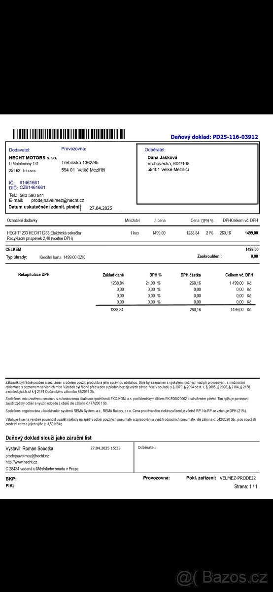 Elektrická sekačka Hecht - 3