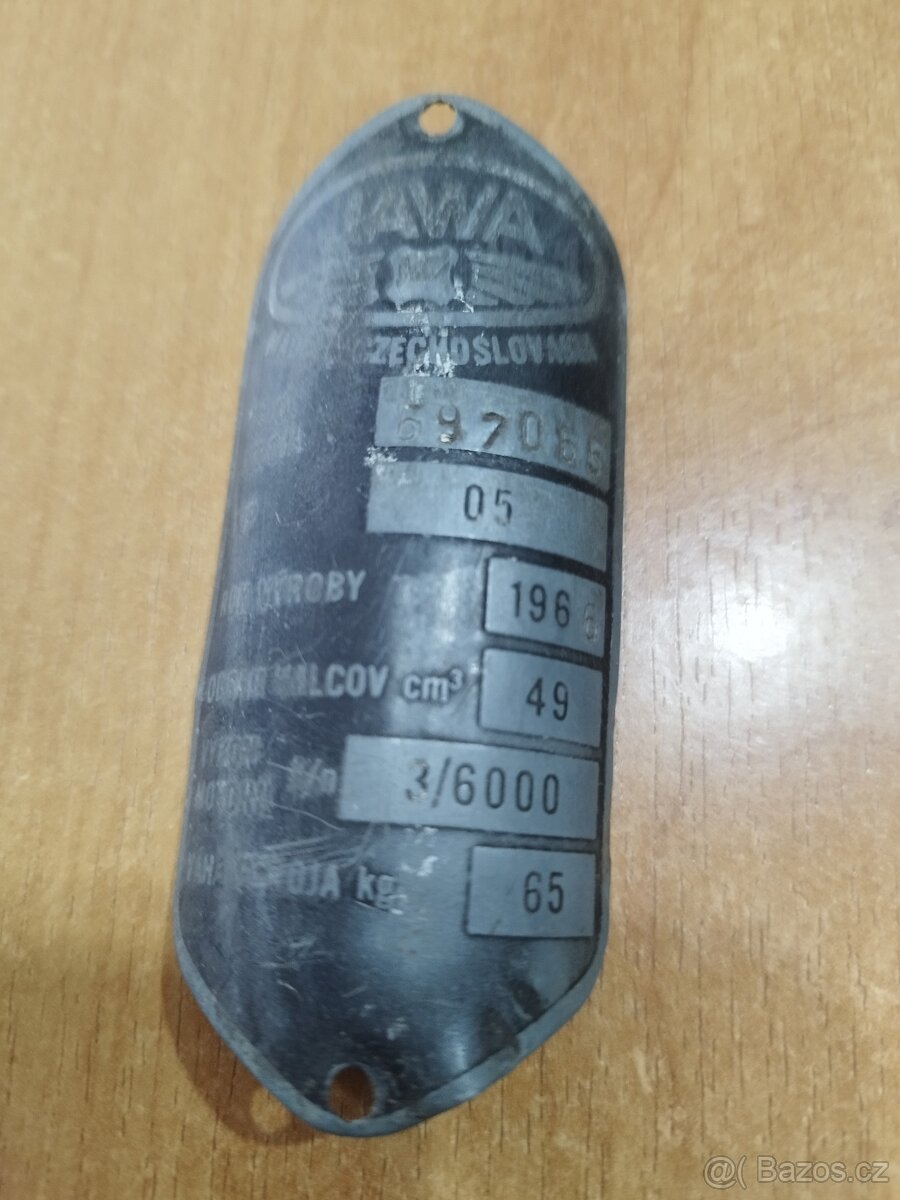 Jawa 50 pionýr 05,20,21,23 - štítky - 3
