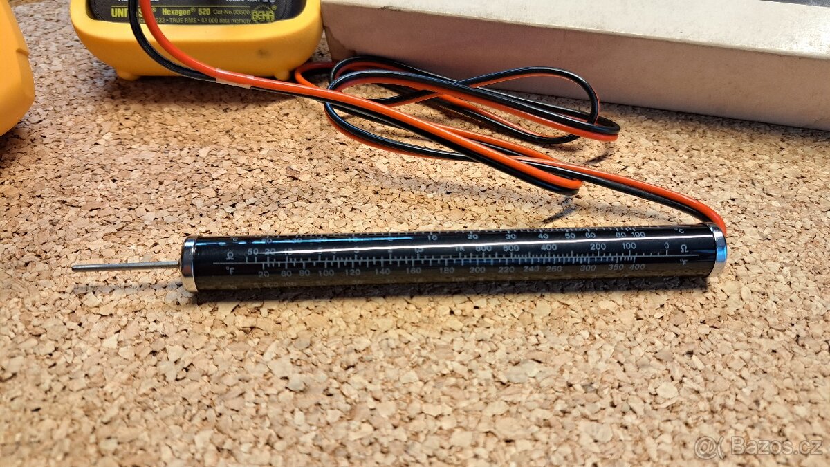 Historická teplotní sonda s převodní tabulkou NOS (teploměr) - 3