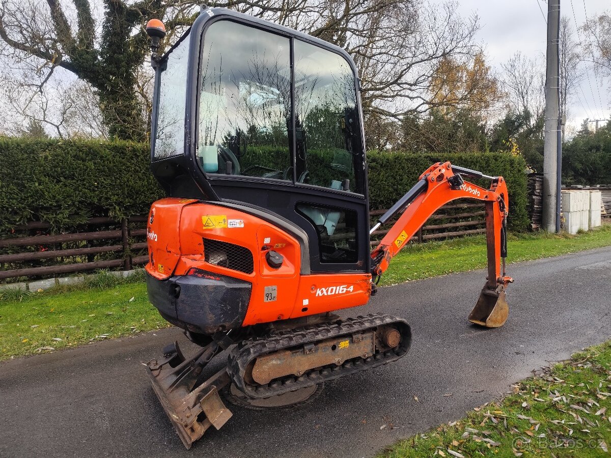 Minibagr Kubota KX016-4, rok 2016, 2100mth TOP - 3