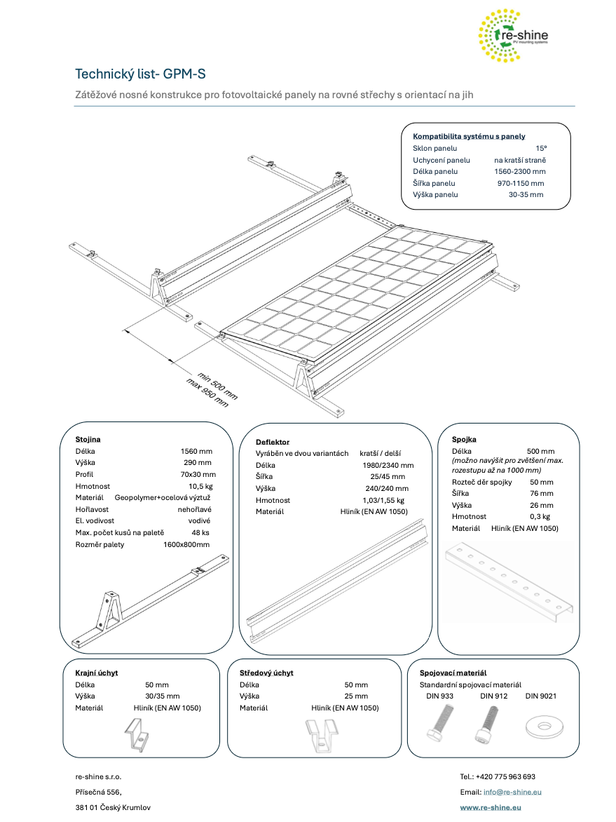 Konstrukce FVE plochá střecha - 3