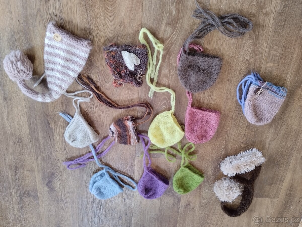 Newborn čepičky a čelenky - 3