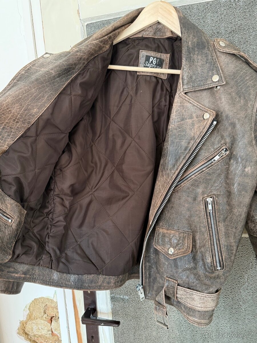 Kožená motorkářská bunda - 3