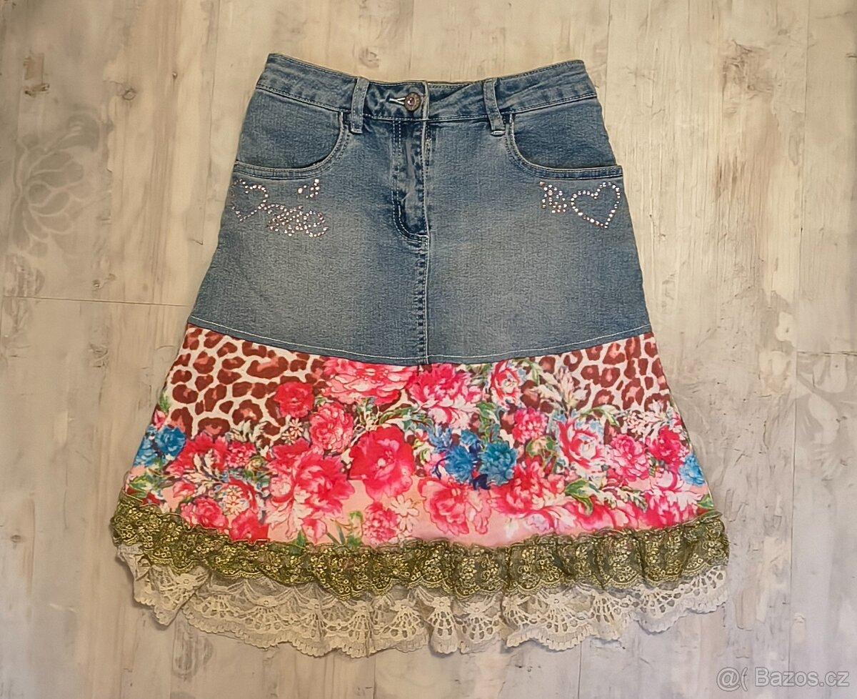 Dětská dívčí džínová sukně - 3