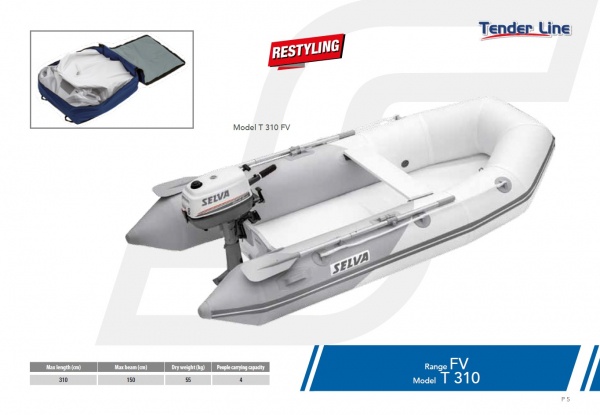 Unikátní nafukovací člun Selva 310 FV - pevný skládací kýl - 3