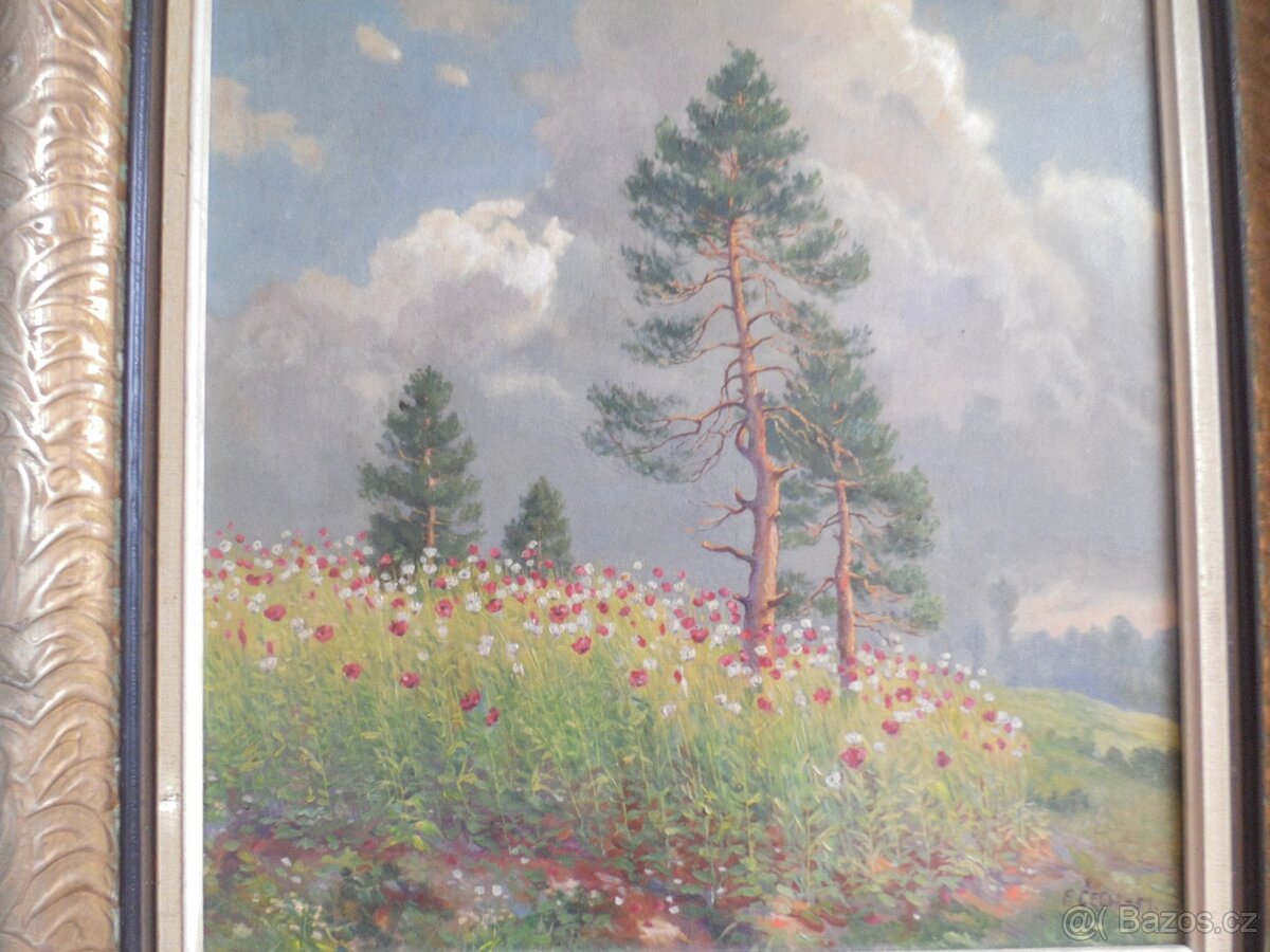 Obraz krajina s Borovicemi, Fr. Čech - 3