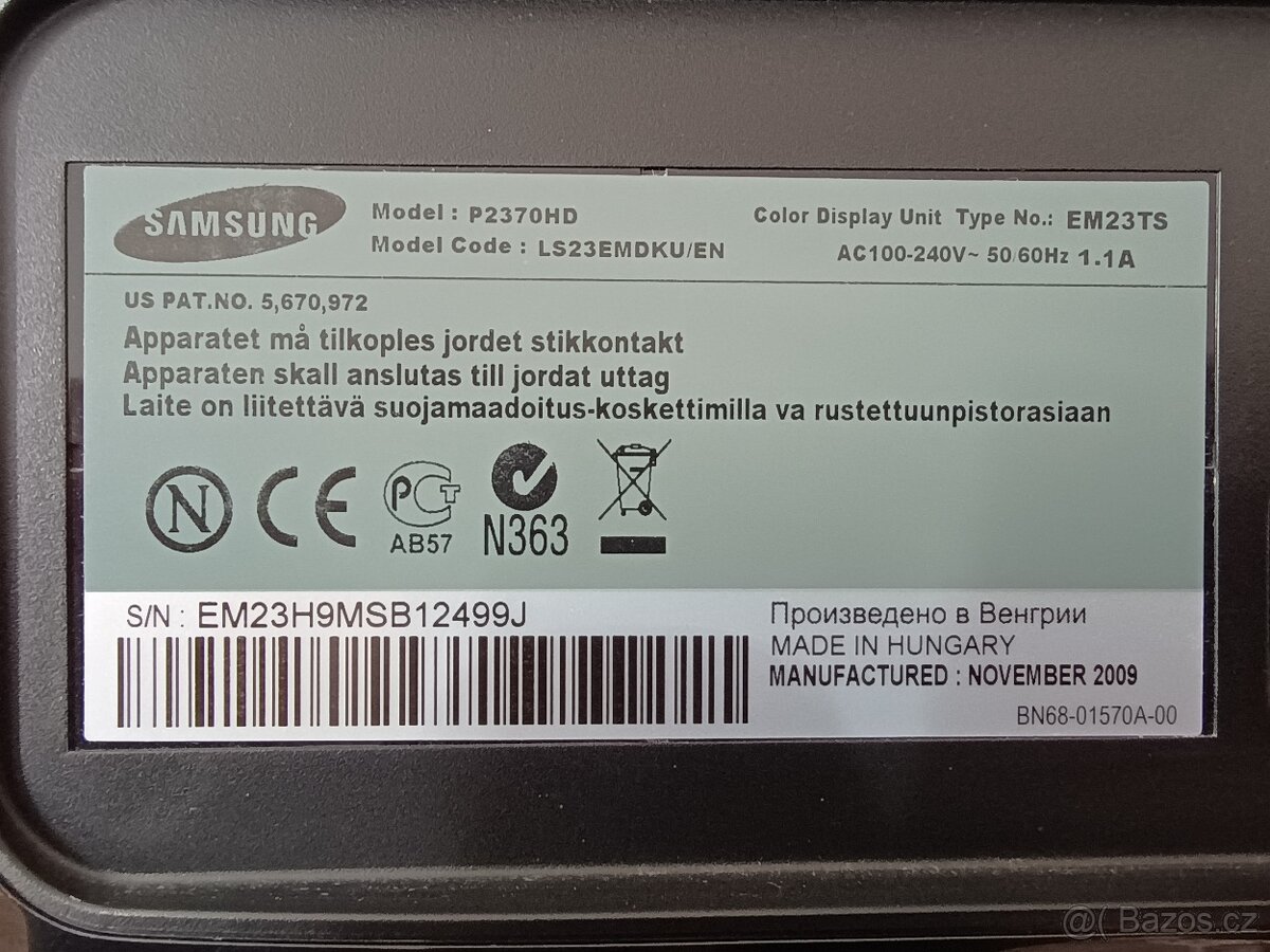Samsung SyncMaster P2370HD - 3