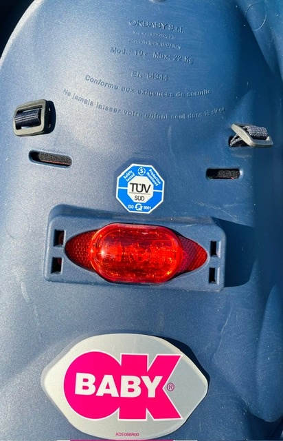 Dětská sedačka na kolo + přilba - 3