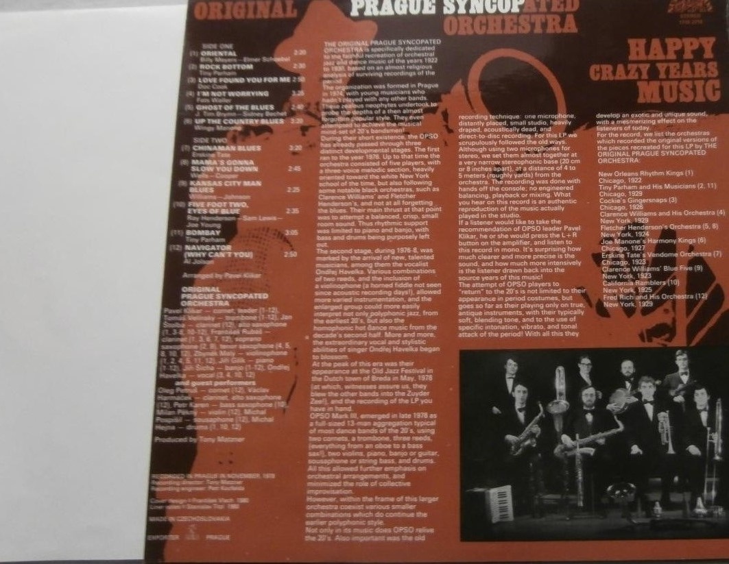 Original Prague Syncopated Orchestra (LP - Artia) - 3