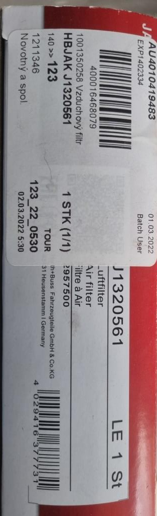 KIA, HYUNDAI prodám vzduchový filtr - 3