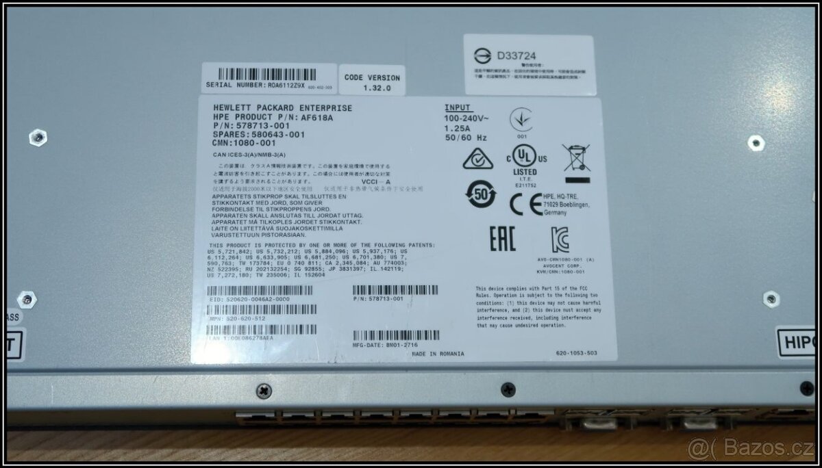 HP KVM switch 16 portů AF618A rackmount - 3