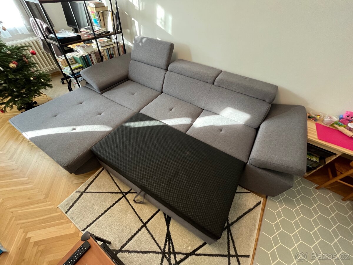 Rohová rozkládací sedačka - 3