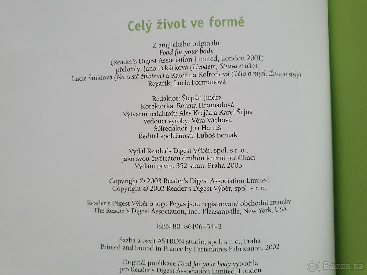 Celý život ve formě - 352 stran, jako nová - 3