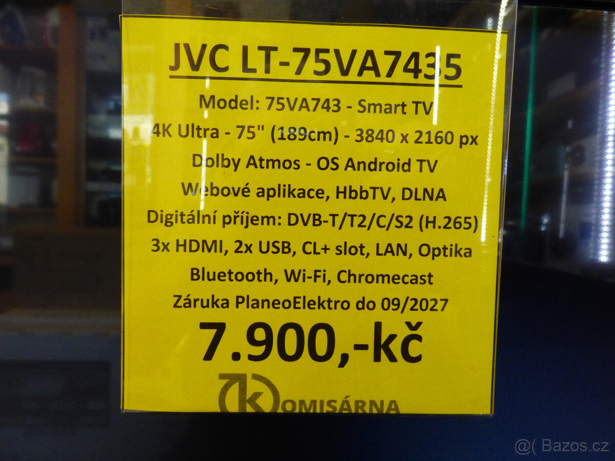 Televize 190cm - JVC LT-75VA7435 se zárukou - 3