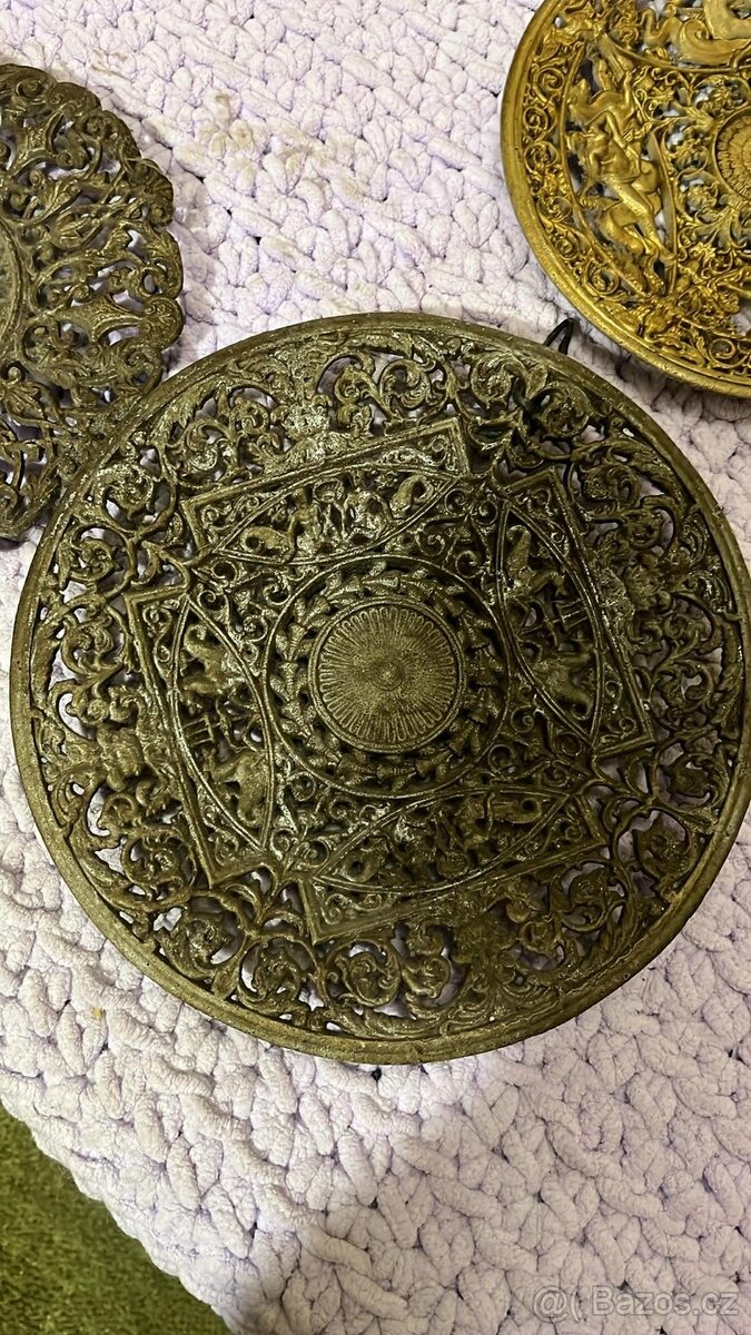 Mosazné ozdobné talíře na zeď - 3
