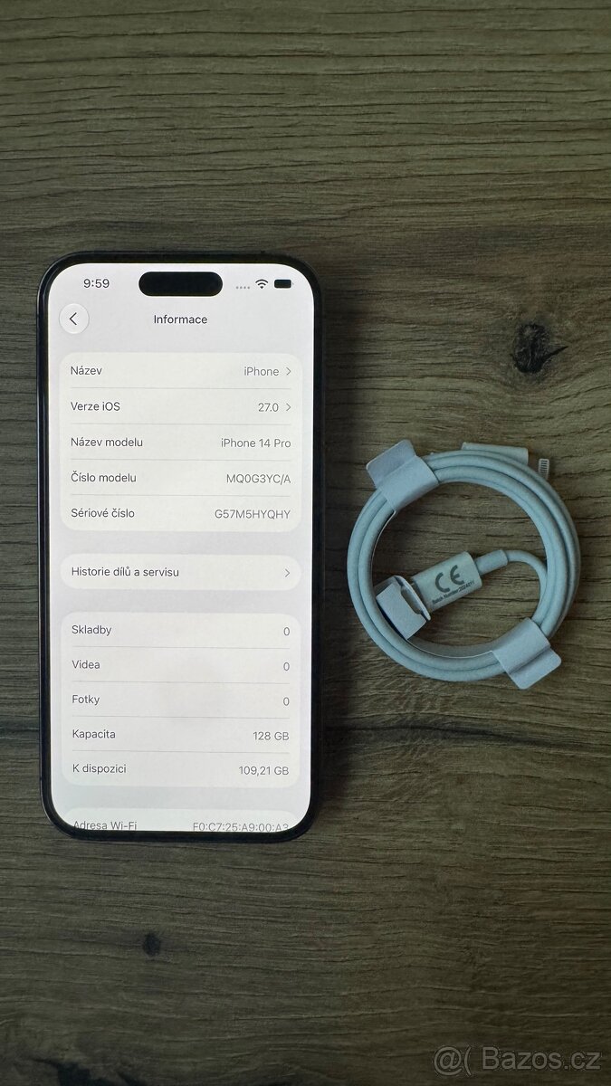 Apple iPhone 14 Pro 128GB Baterie: 100% - 3