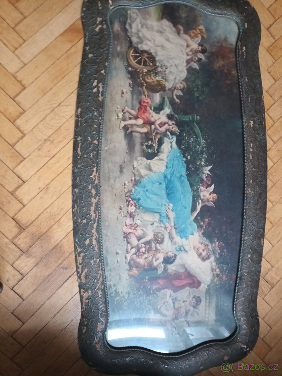 Starožitný obraz s pékným rámem - 3