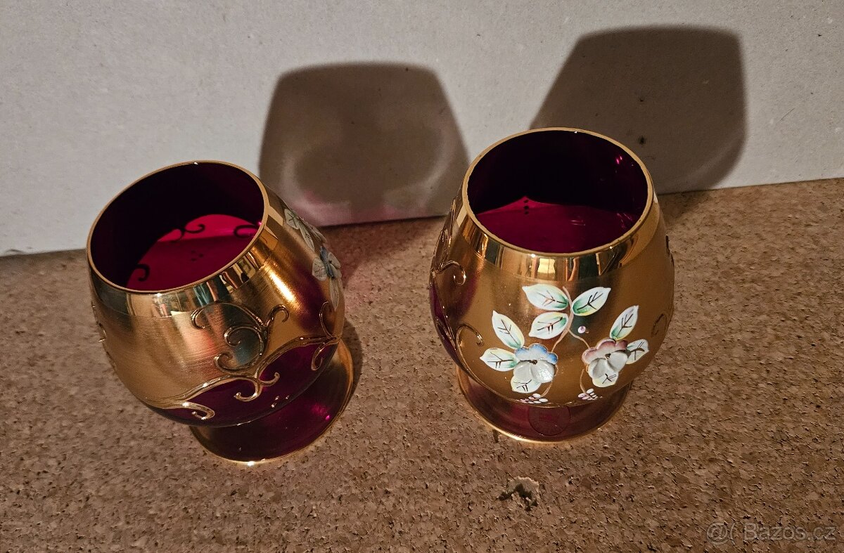 Zlacené sklenice 2ks - 3