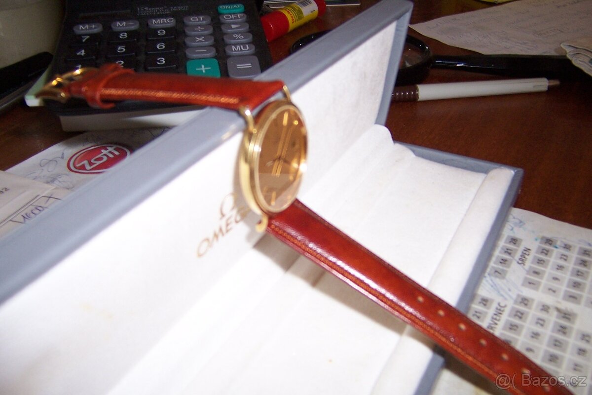 Zlaté náramkové hodinky Omega - 3