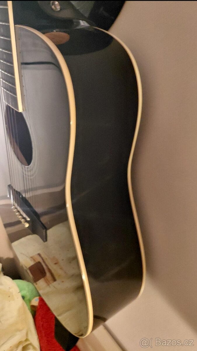 🎸 Akustická kytara Blond D-OA BK + Fender popruh + obal - 3