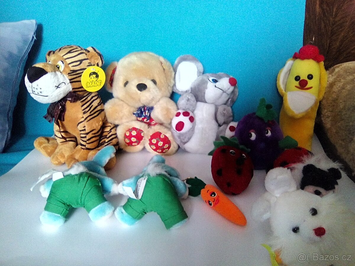 Plyšová zvířátka, zelenina - 3