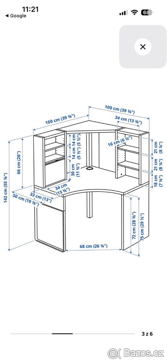 Psací pc stůl IKEA MICKE - 3