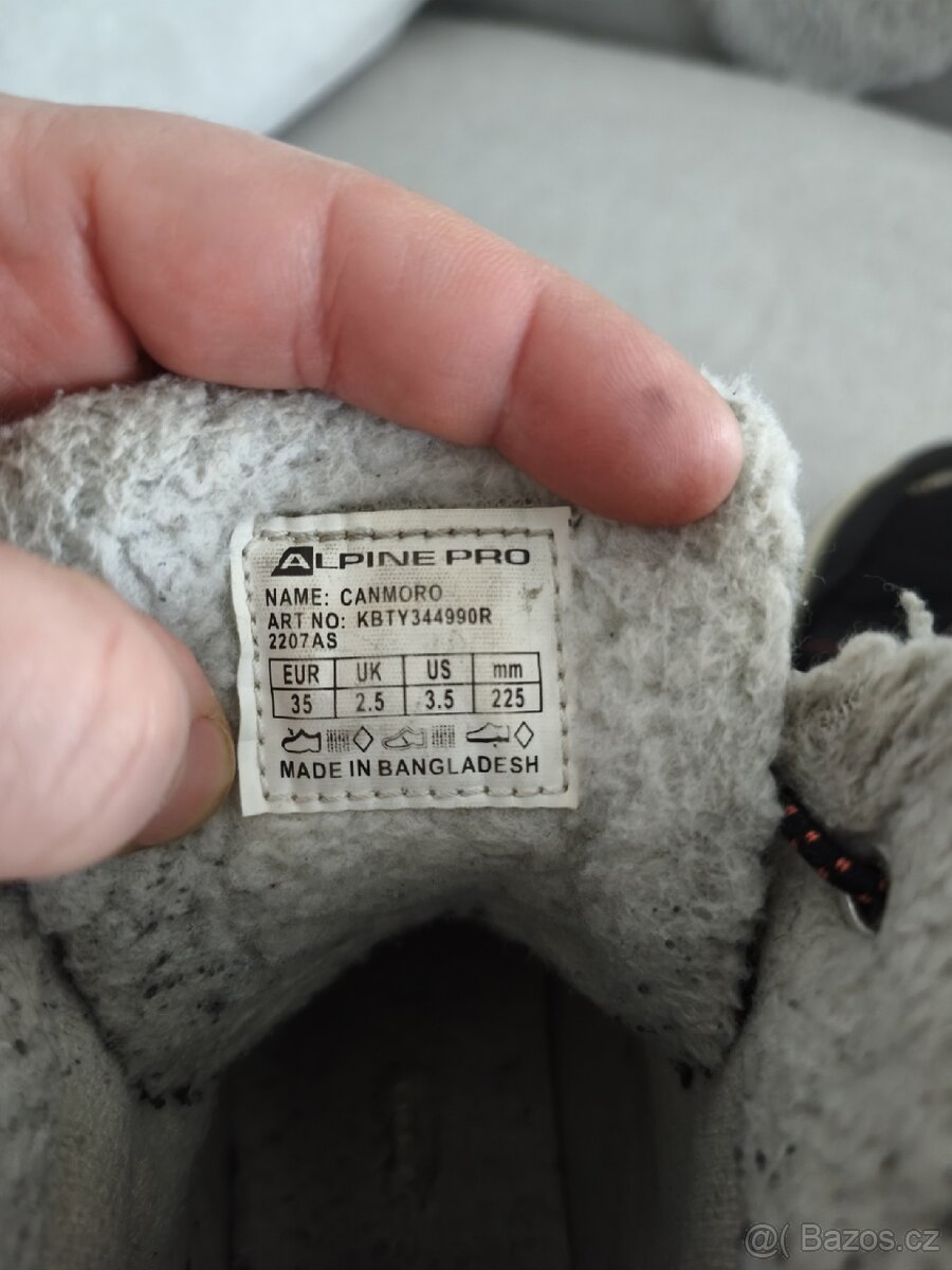 Dětské zimní boty Alpine Pro - vel.35 - 3